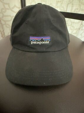 Patagonia Black Baseball Cap with Multicolor Logo - Men Accessories Hats